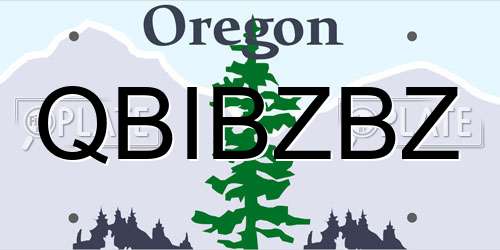 QBIBZBZ Oregon License Plate
