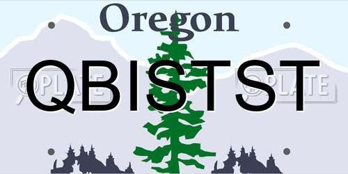 QBISTST Oregon License Plate