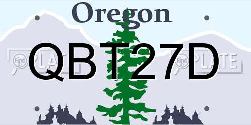 QBT27D Oregon License Plate