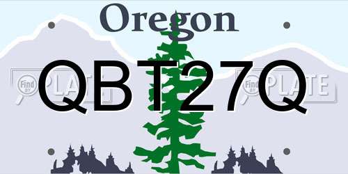 QBT27Q Oregon License Plate