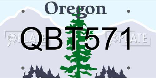 QBT571 Oregon License Plate