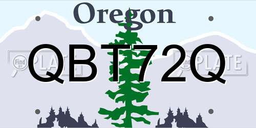 QBT72Q Oregon License Plate