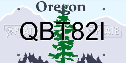 QBT82I Oregon License Plate