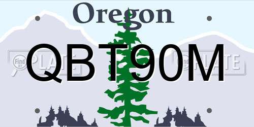 QBT90M Oregon License Plate