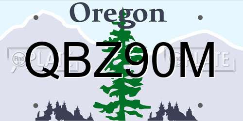 QBZ90M Oregon License Plate
