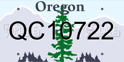 QC10722 Oregon License Plate