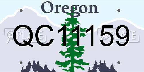 QC11159 Oregon License Plate