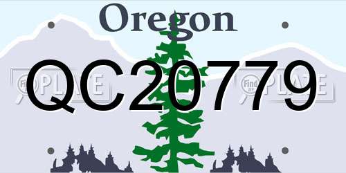 QC20779 Oregon License Plate
