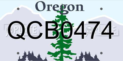 QCB0474 Oregon License Plate