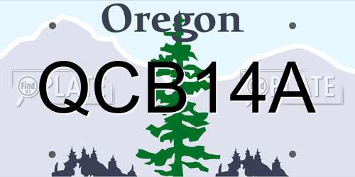 QCB14A Oregon License Plate