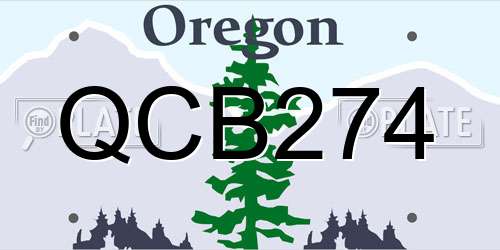 QCB274 Oregon License Plate