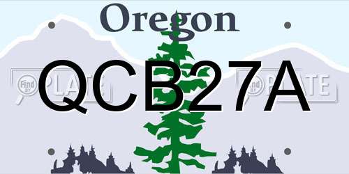 QCB27A Oregon License Plate