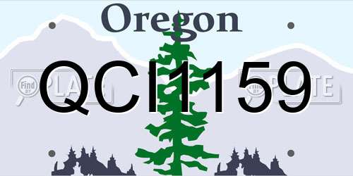 QCI1159 Oregon License Plate