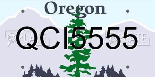 QCI5555 Oregon License Plate