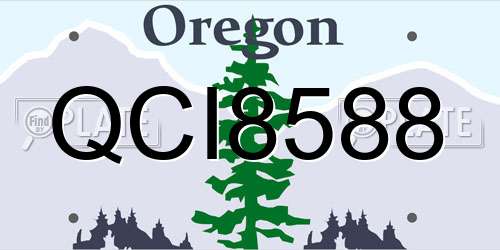 QCI8588 Oregon License Plate