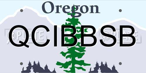 QCIBBSB Oregon License Plate