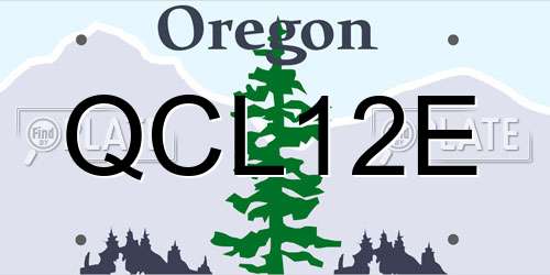 QCL12E Oregon License Plate