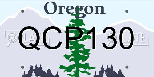 QCP130 Oregon License Plate