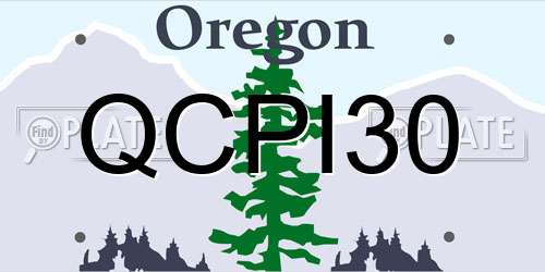 QCPI30 Oregon License Plate