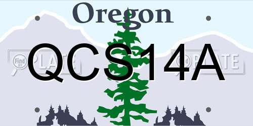 QCS14A Oregon License Plate