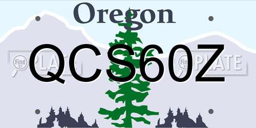 QCS60Z Oregon License Plate