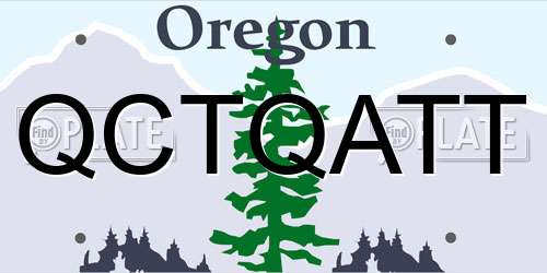 QCTQATT Oregon License Plate