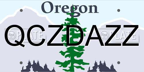 QCZDAZZ Oregon License Plate