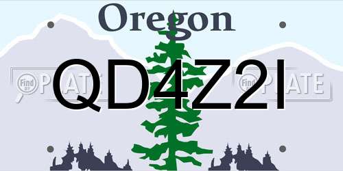 QD4Z2I Oregon License Plate