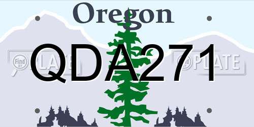 QDA271 Oregon License Plate