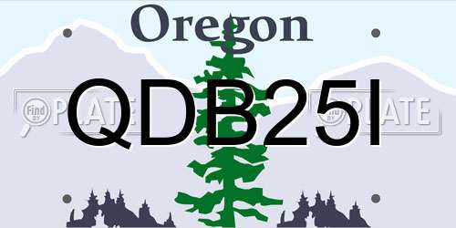 QDB25I Oregon License Plate