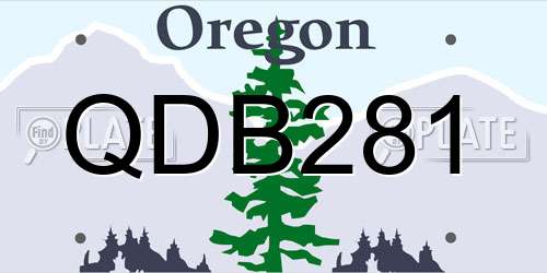 QDB281 Oregon License Plate