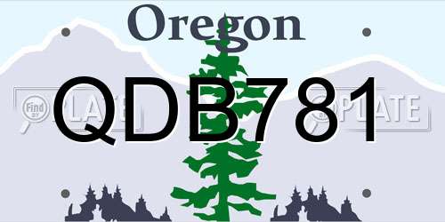 QDB781 Oregon License Plate