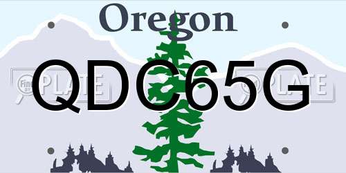 QDC65G Oregon License Plate