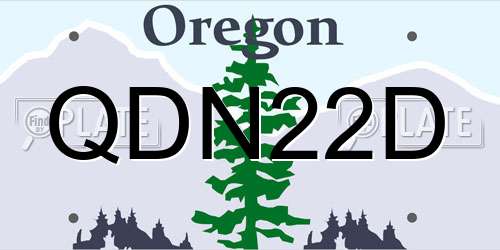 QDN22D Oregon License Plate