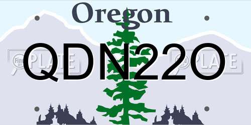 QDN22O Oregon License Plate