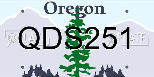 QDS251 Oregon License Plate