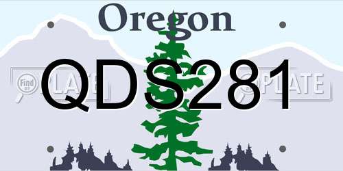 QDS281 Oregon License Plate