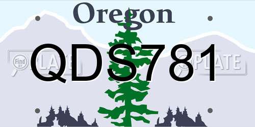 QDS781 Oregon License Plate