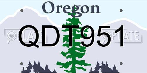 QDT951 Oregon License Plate