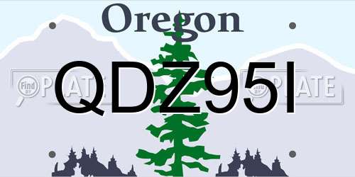 QDZ95I Oregon License Plate