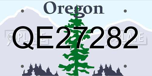 QE27282 Oregon License Plate