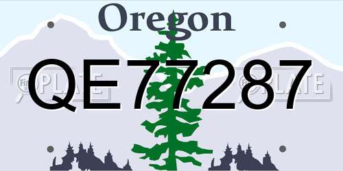 QE77287 Oregon License Plate