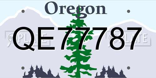 QE77787 Oregon License Plate