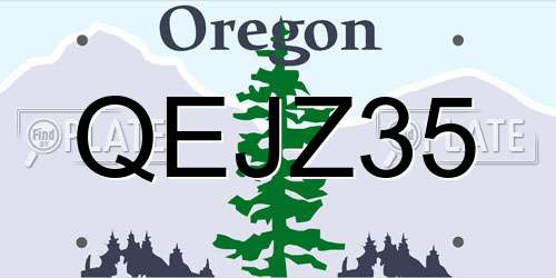 QEJZ35 Oregon License Plate