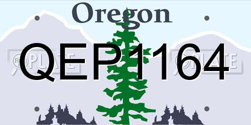 QEP1164 Oregon License Plate