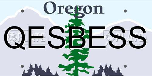 QESBESS Oregon License Plate