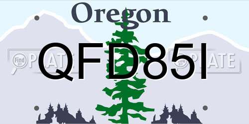 QFD85I Oregon License Plate