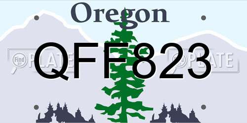 QFF823 Oregon License Plate