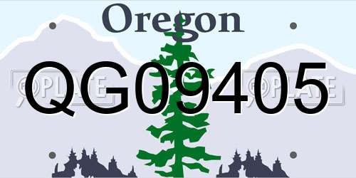 QG09405 Oregon License Plate