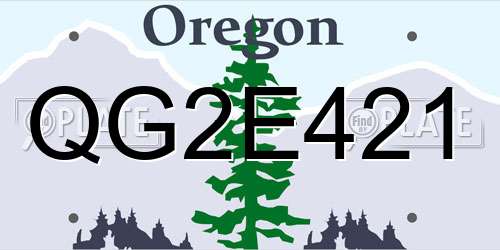 QG2E421 Oregon License Plate